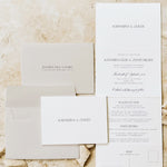 Classic Concertina Wedding Invitation - Belmont Collection, Elle Bee Design