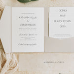 Modern Pocketfold Wedding Invitation - Belmont Collection, Elle Bee Design