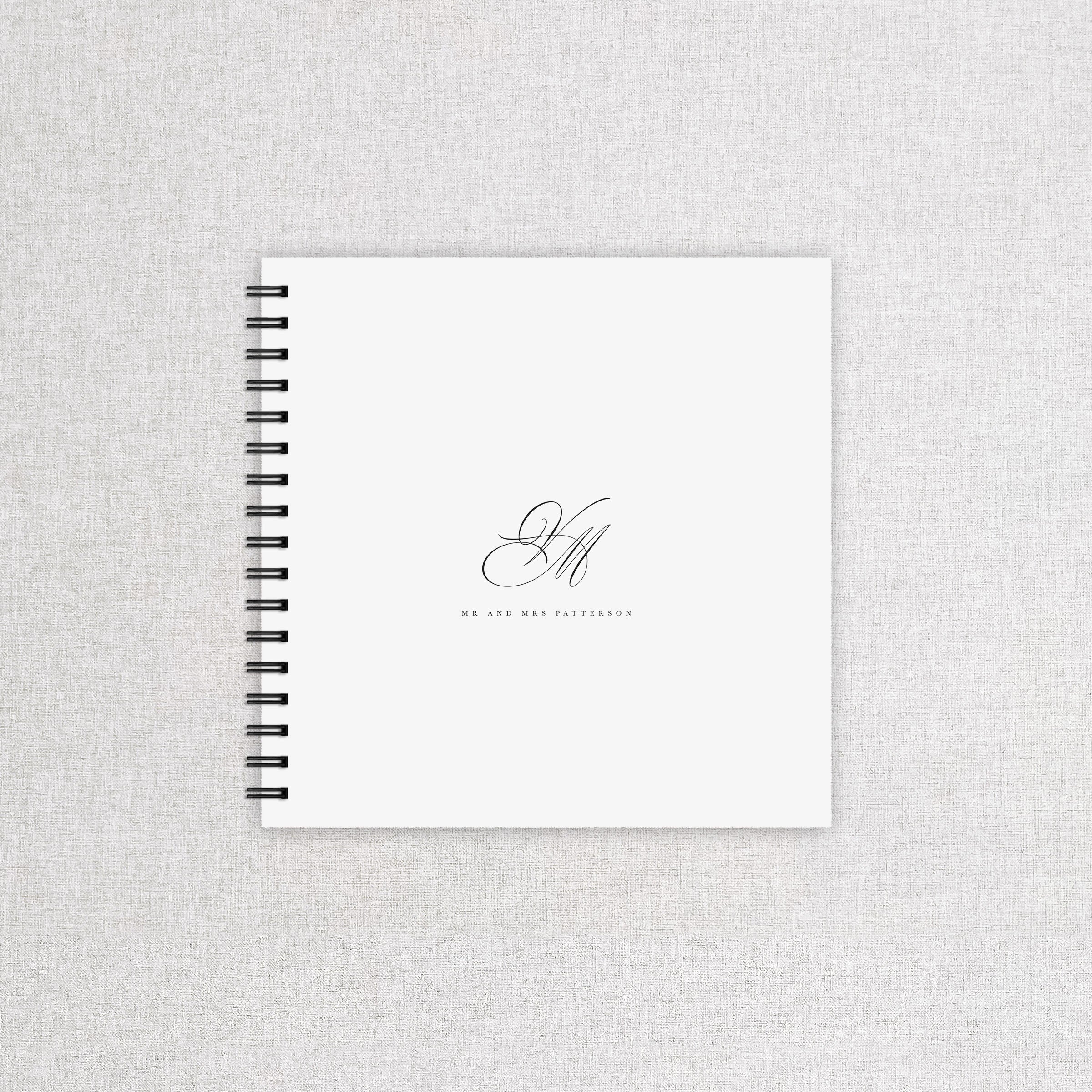 Calligraphy Monogram Wedding Guest Book - Blenheim Collection, Elle Bee Design