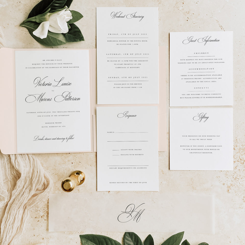 Blenheim - Pocketfold Wedding Invitation