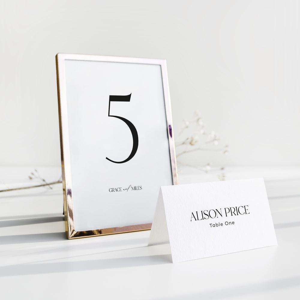 Classic Wedding Table Number Card - Bond Street Collection, Elle Bee Design