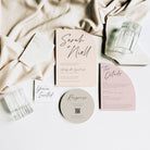 Modern Pastels Shaped Wedding Invitation Suite - Brentwood Collection, Elle Bee Design