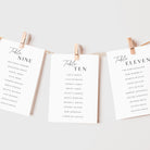 Modern Wedding Seating Plan Cards - Brentwood Collection, Elle Bee Design