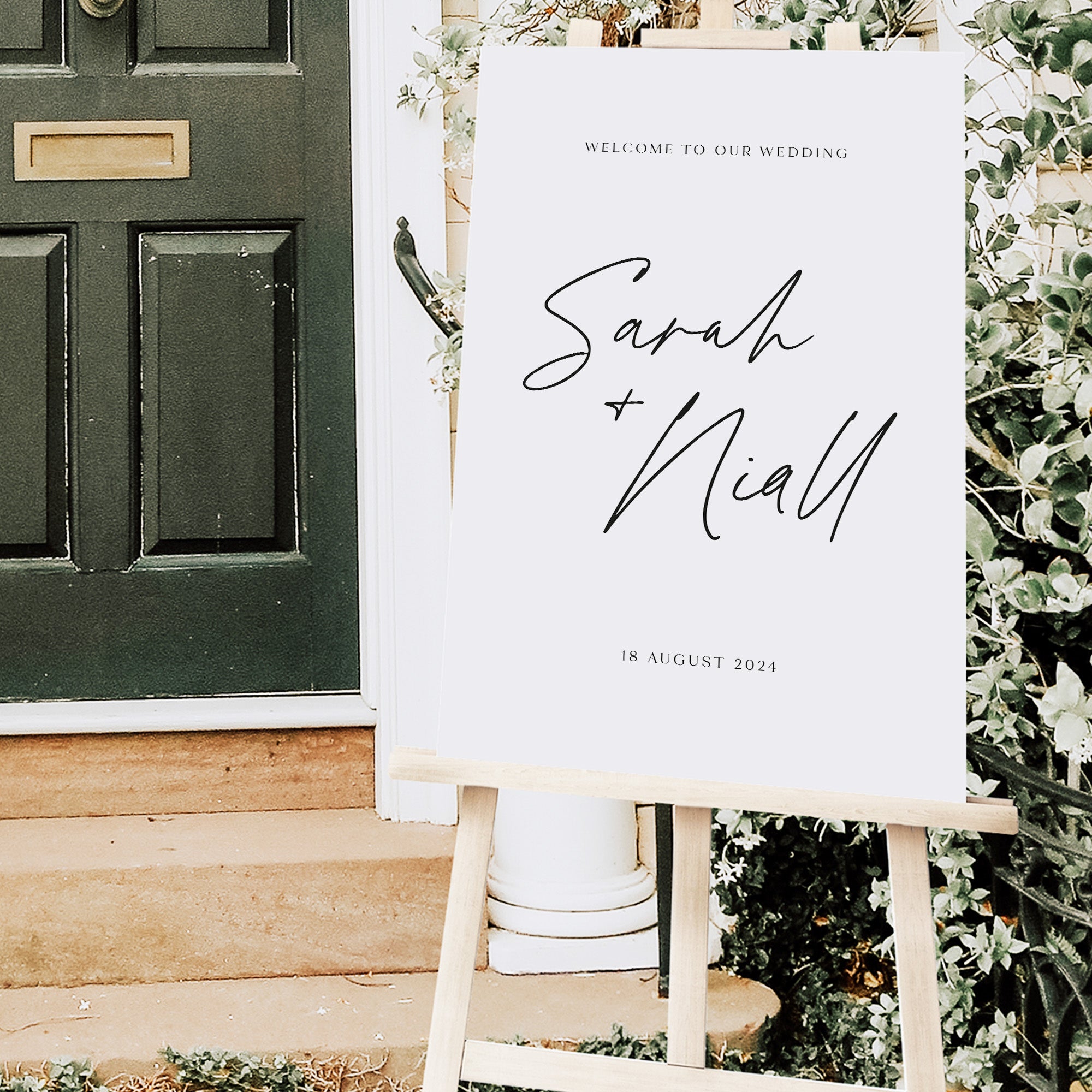 Simple Modern Wedding Welcome Sign - Brentwood Collection, Elle Bee Design