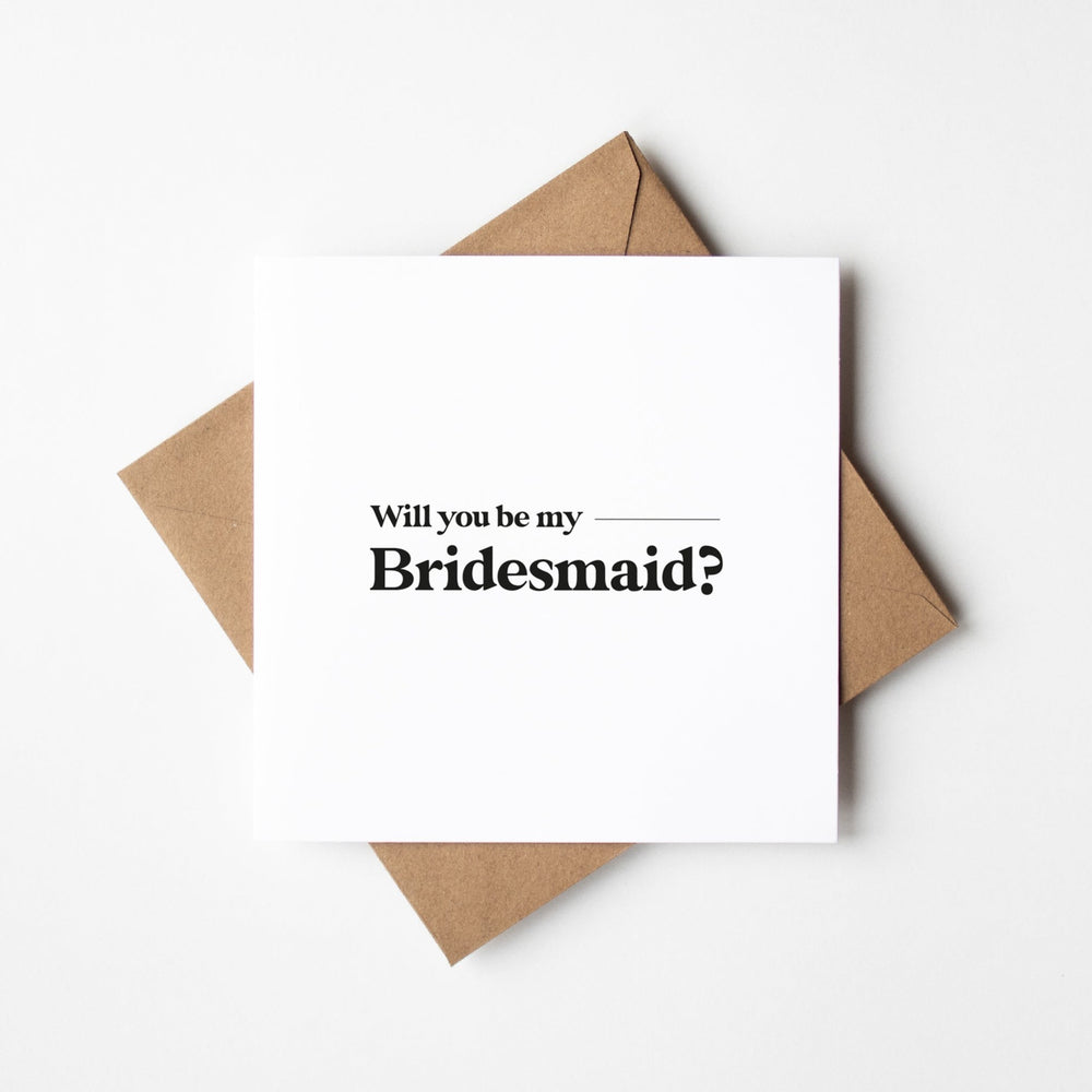Retro Bridesmaid Proposal Card