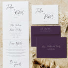 Modern Script Concertina Wedding Invitation - Broadway Collection, Elle Bee Design