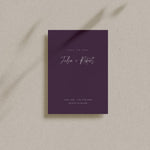 Modern Purple Wedding Save the Date Card - Broadway Collection, Elle Bee Design