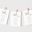 Modern Wedding Seating Plan Cards - Broadway Collection, Elle Bee Design