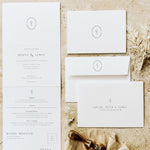 Elegant Monogram Concertina Wedding Invitation - Burley Collection, Elle Bee Design