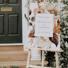 Autumn Wedding Welcome Sign - Burnt Oak Collection, Elle Bee Design