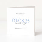 Greeting card with text for a baptism, featuring a date and name.
