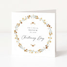 Greeting card with floral design and text for a special nephew on their Christening Day.