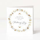 Greeting card with floral design and text for a special little girl on her Christening Day.