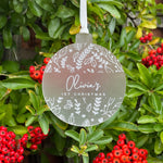 Acrylic Engraved Baby's 1st Christmas Bauble (CBB001A)