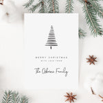 Modern Christmas Tree Christmas Card Pack - Elle Bee Design