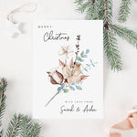 Floral Personalised Christmas Card Pack - Elle Bee Design