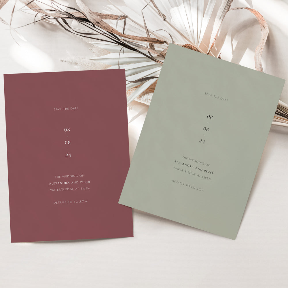 Modern Wedding Save the Date Card - Camberwell Collection, Elle Bee Design