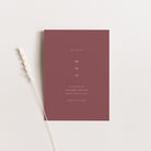 Modern Wedding Save the Date Card in Rosebud Pink and White Ink - Camberwell Collection, Elle Bee Design