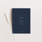 Modern Simple Save the Date Card in Navy Blue with White Ink - Camden Collection, Elle Bee Design