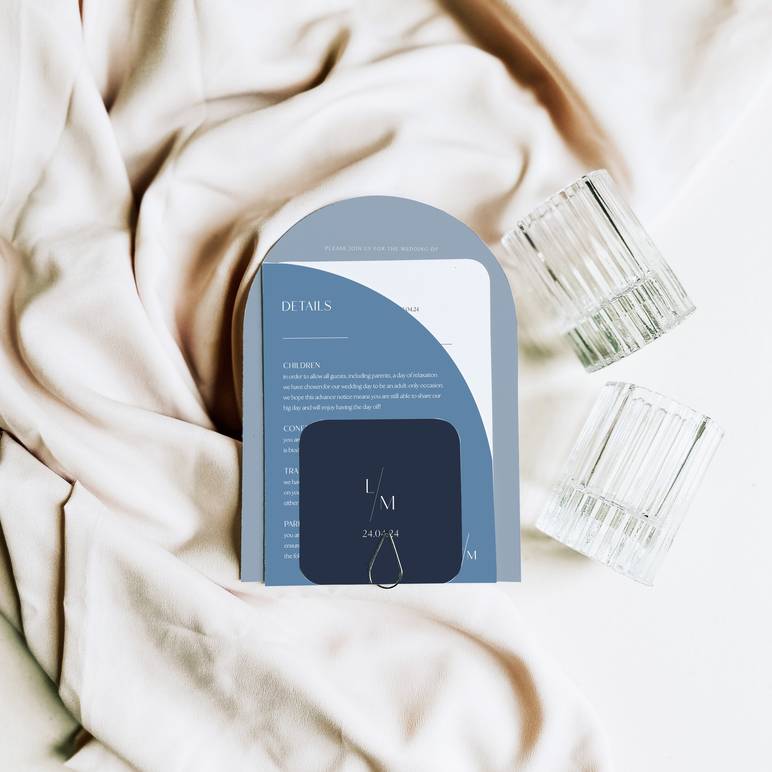 Modern Arched Wedding Invitation Suite - Camden Collection, Elle Bee Design