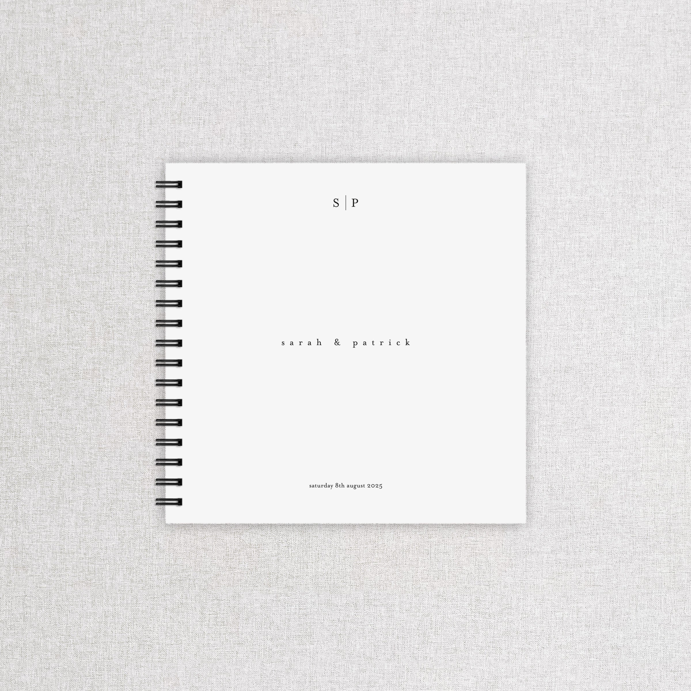 Contemporary Monogram Wedding Guest Book - Chancery Lane Collection, Elle Bee Design