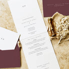 Simple Monogram Elegant Concertina Wedding Invitation - Chancery Lane Collection, Elle Bee Design