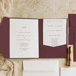 Elegant Monogram Pocketfold Wedding Invitation Suite - Chancery Lane Collection, elle Bee Design