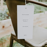 Elegant Seat Reservation Tag for Wedding Ceremony - Chancery Lane Collection, Elle Bee Design