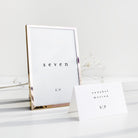 Simple Elegant Wedding Table Number Card - Chancery Lane Collection, Elle Bee Design