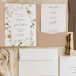 Wildflower Pocketfold Wedding Invitation Suite - Charlbury Collection, Elle Bee Design