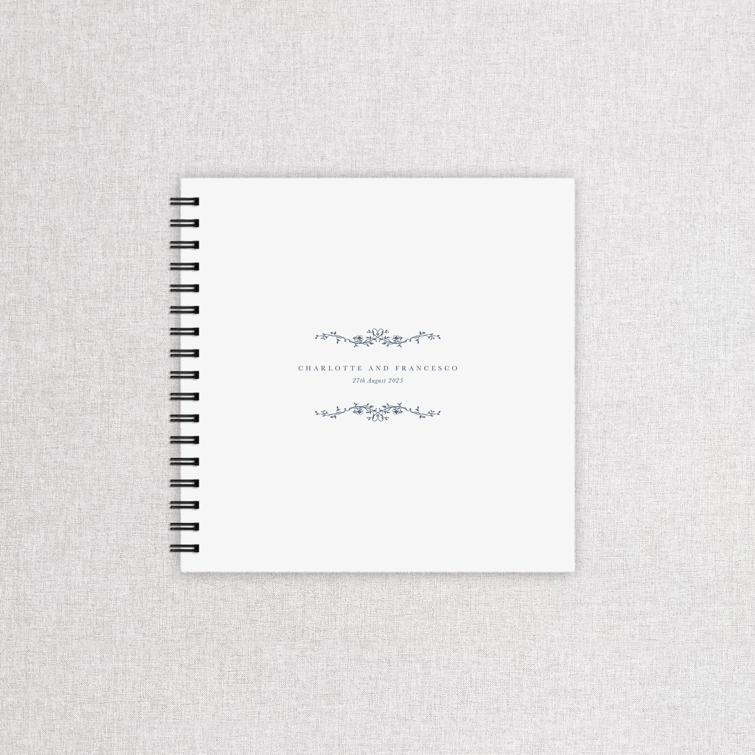 Simple and Elegant Floral Wedding Guest Book - Charlotte Collection