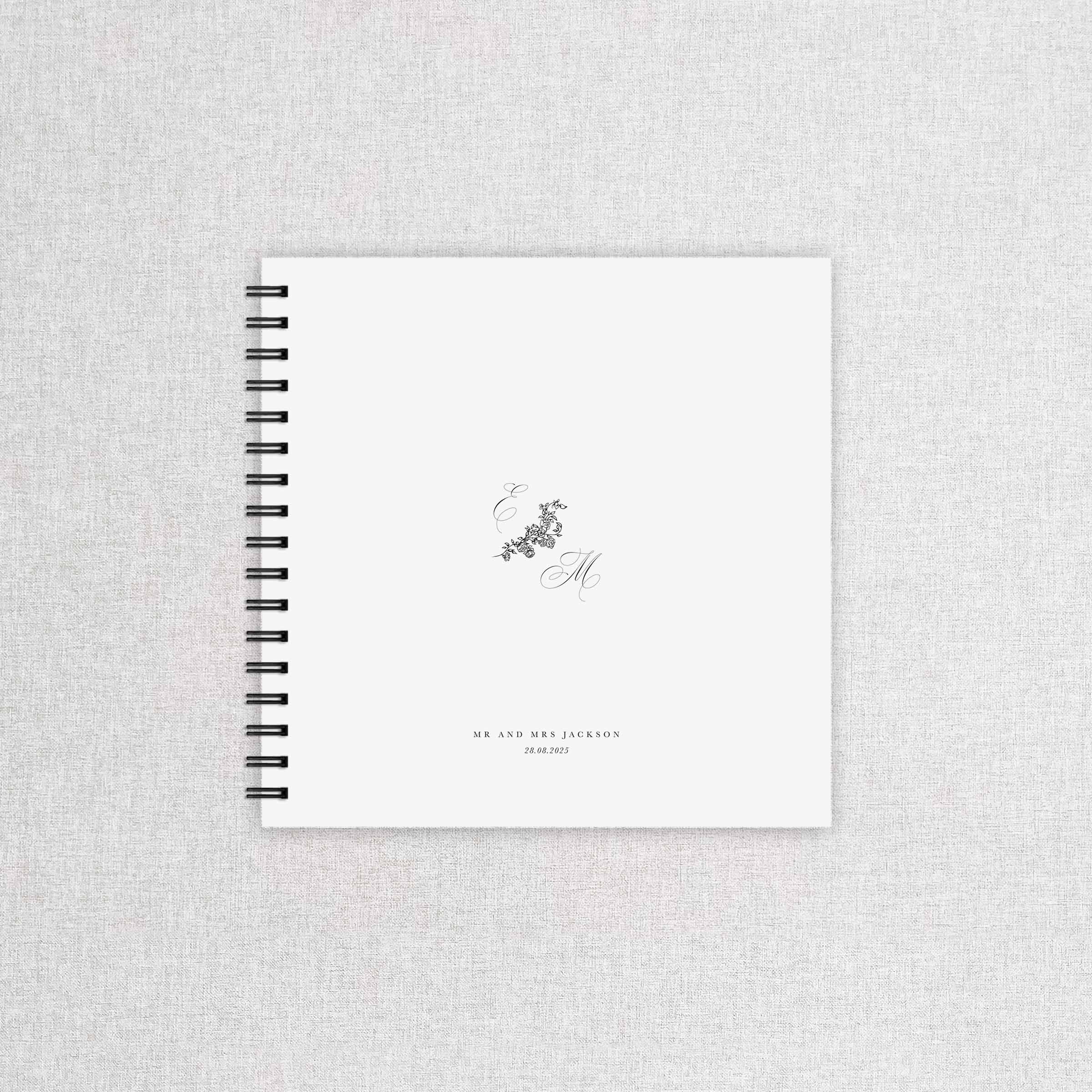 Simple and Elegant Floral Wedding Guest Book - Charlotte Collection