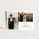 Elegant Double Photo Thank You Card for Wedding - Charlotte Collection, Elle Bee Design