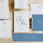 Modern Blue Wedding Invitation Suite - Chelsea Collection, Elle Bee Design