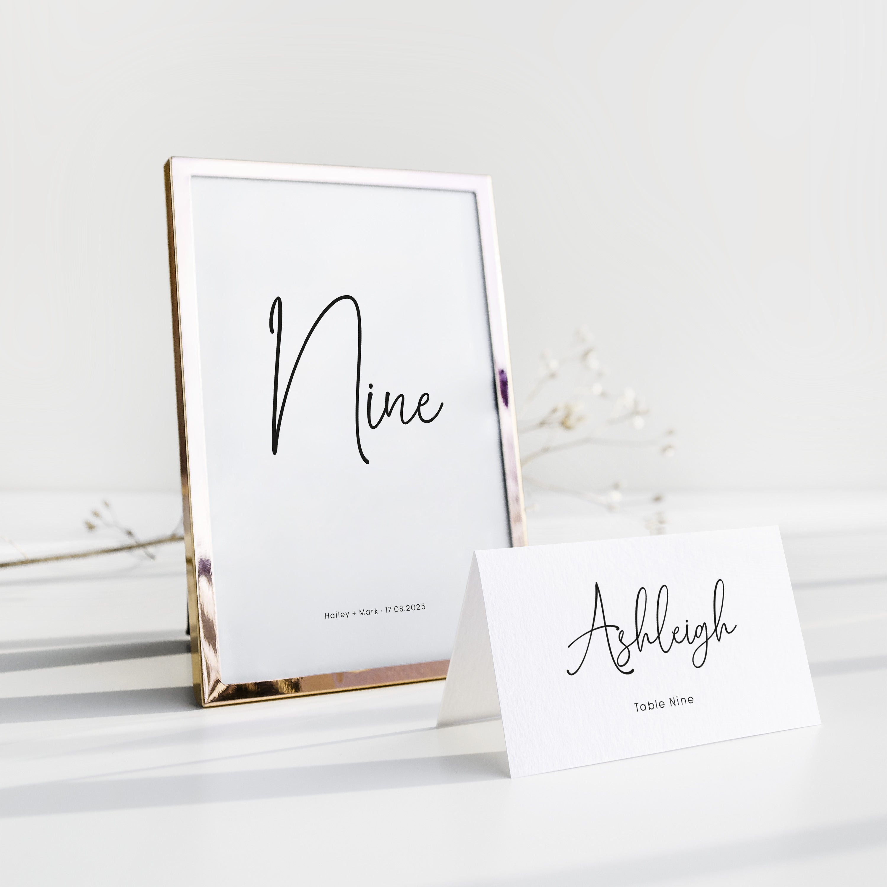 Modern Wedding Table Number and Place Card - Chelsea Collection, Elle Bee Design