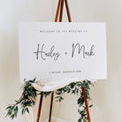 Simple Modern Wedding Welcome Sign with Elegant Script - Chelsea Collection, Elle Bee Design