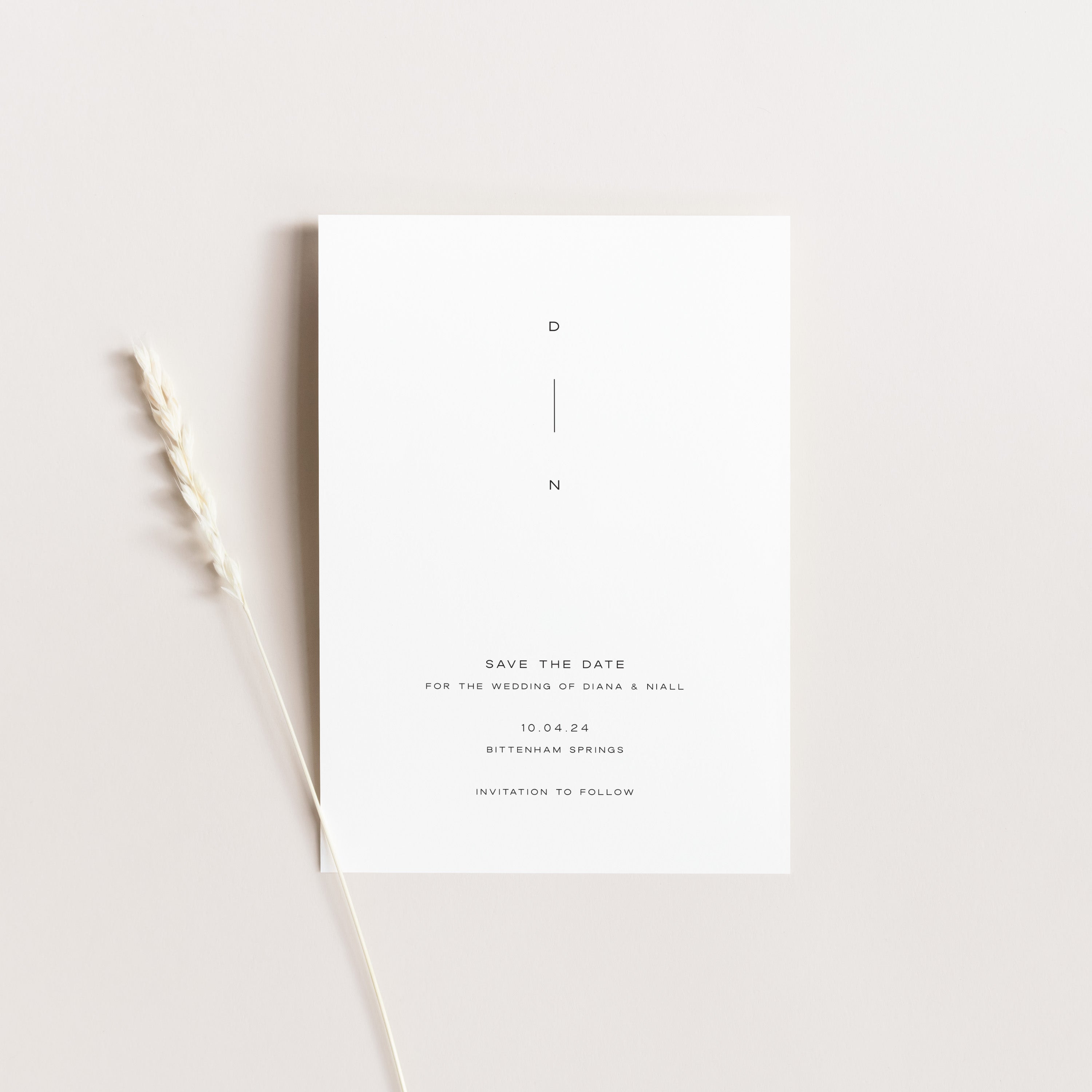 Modern Monogram Save the Date Card - Chiswick Collection, Elle Bee Design