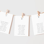 Modern Wedding Table Plan Cards - Chiswick Collection, Elle Bee Design