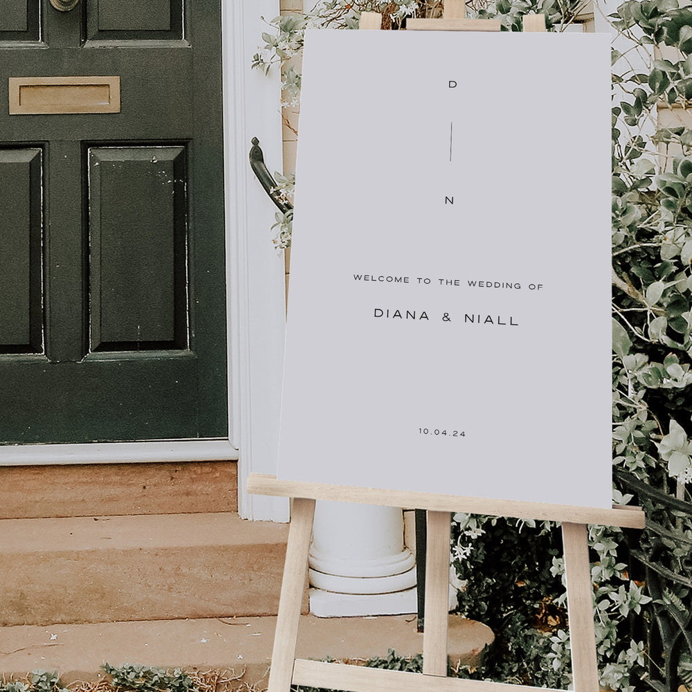 Modern Monogram Wedding Welcome Sign - Chiswick Collection, Elle Bee Design