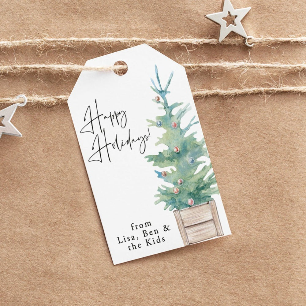 Personalised Christmas Gift Tag Pack - Tree