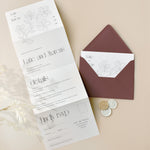 Clapham - Concertina Wedding Invitation