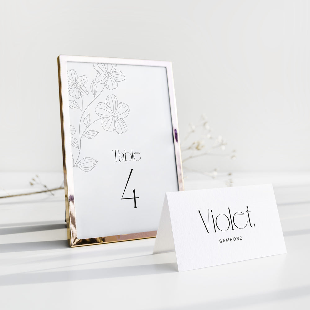 Clapham - Wedding Table Number