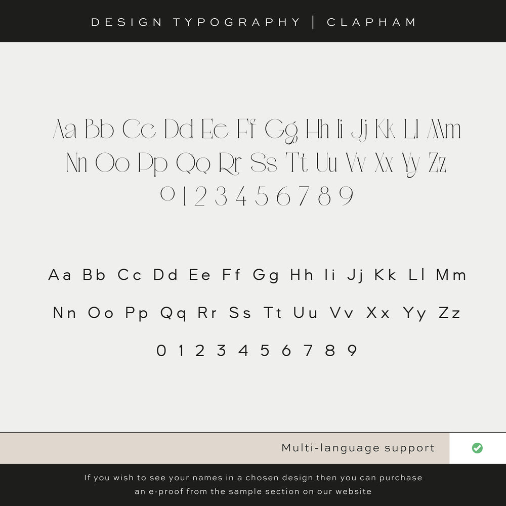 Clapham - Shaped Invitation Suite