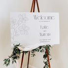 Modern Floral Wedding Welcome Sign - Clapham Collection, Elle Bee Design