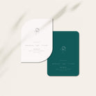 Teal Shaped Wedding Save the Date Card - Covent Garden Collection, Elle Bee Design