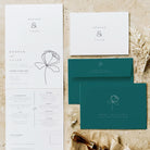 Modern Abstract Floral Concertina Wedding Invitation - Covent Garden Collection, Elle Bee Design