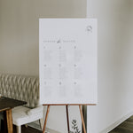Modern Abstract Floral Wedding Table Plan - Covent Garden Collection, Elle Bee Design