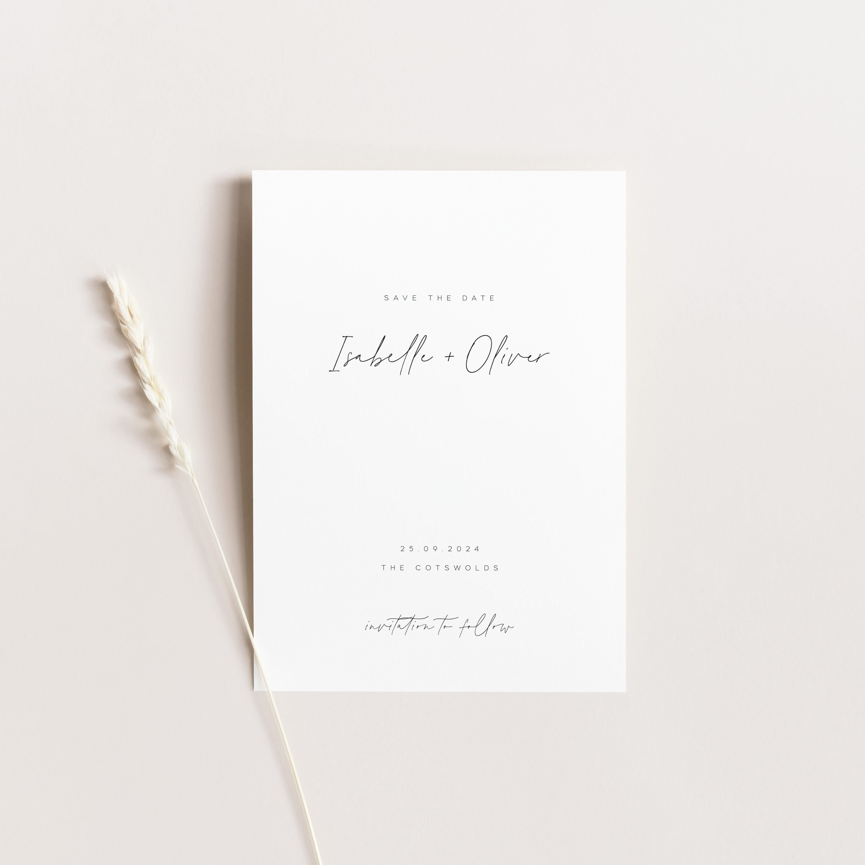 Modern Save the Date Card - Dalston Collection, Elle Bee Design