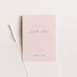 Modern Save the Date Card in Blush Pink - Dalston Collection, Elle Bee Design