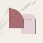 Blush and Rose Shaped Wedding Save the Date Cards - Dalston Collection, Elle Bee Design